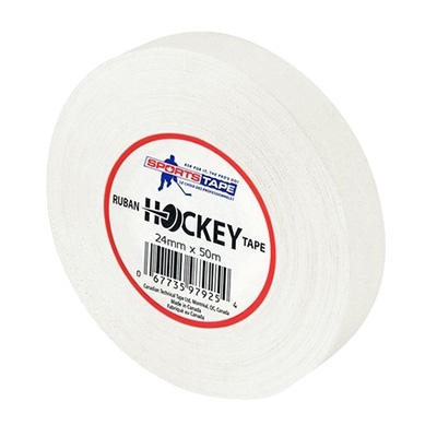 Лента для крюка SPORTSTAPE Cloth Hockey Tape 24мм x 50м (белая)