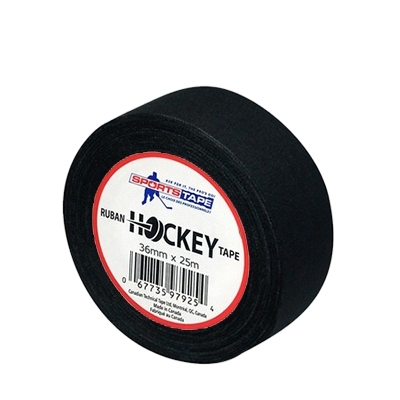 Лента для крюка SPORTSTAPE Cloth Hockey Tape 36мм x 25м (чёрная)