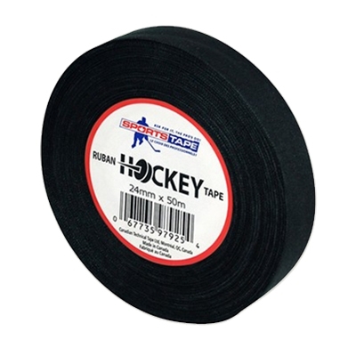 Лента для крюка SPORTSTAPE Cloth Hockey Tape 24мм x 50м (чёрная)