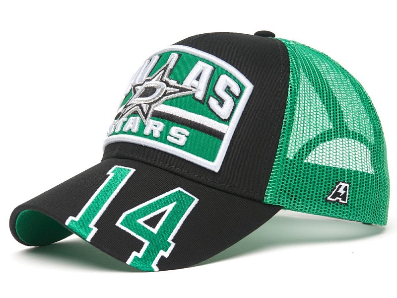 Бейсболка A&C Dallas Stars №14, чёрн.-зелён., 31434