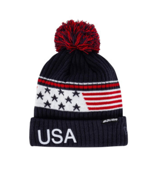 Шапка BAUER New Era POM KNIT BEANIE USA SR 1059455