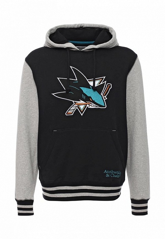 Толстовка A&C San Jose Sharks, чёрн.-сер., 35780