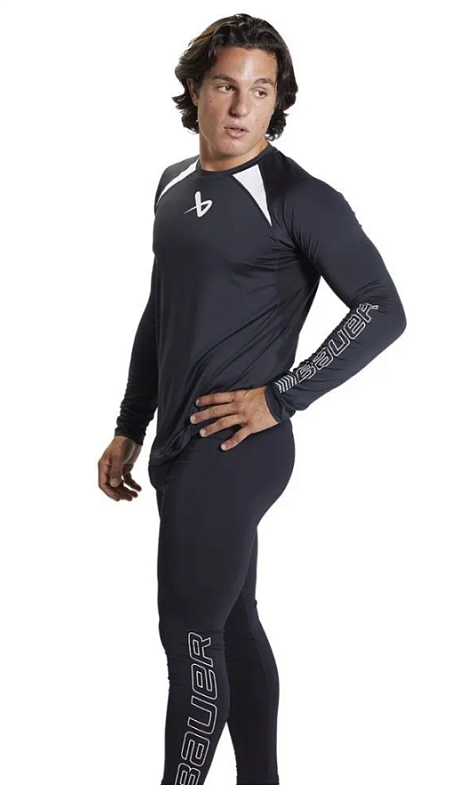 Термо-верх с длинным рукавом BAUER S22 PERFORMANCE LS BL TOP BLK SR