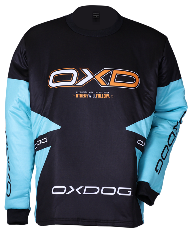 Свитер врат.флорбольный OXDOG VAPOR голуб./чёрн. JR