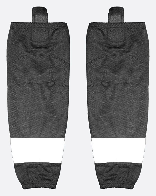 Гамаши HOCKEY STYLE черные c полосой бел. YTH 