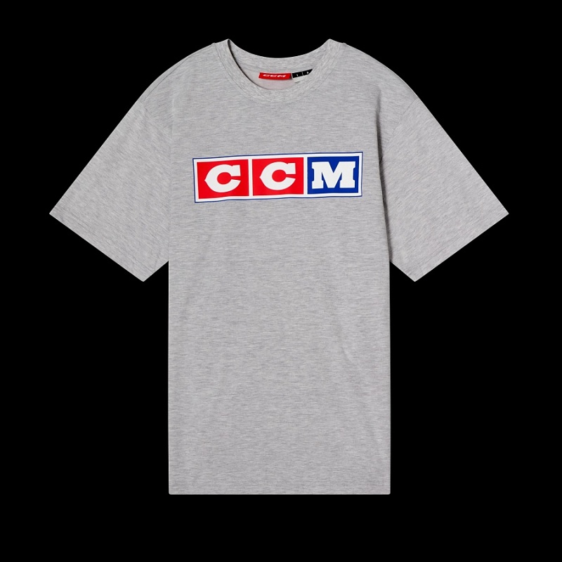 Футболка CCM HERITAGE 3 BLOCK TEE AD ATHLETIC GREY