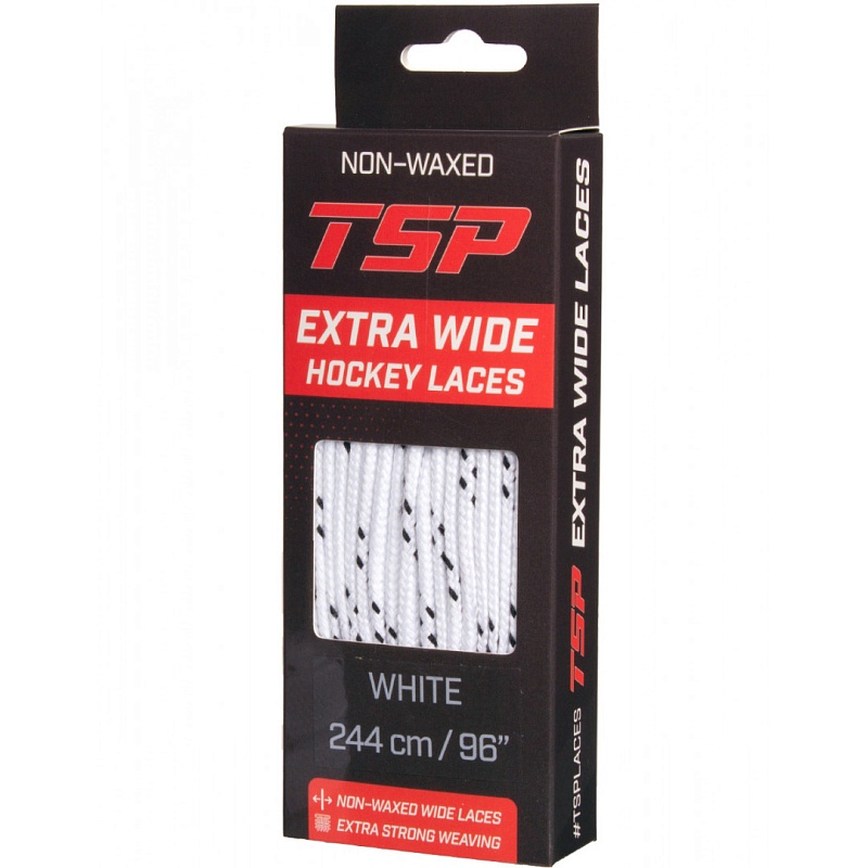 Шнурки для коньков без пропитки TSP EXTRA WIDE (96"-244 см)